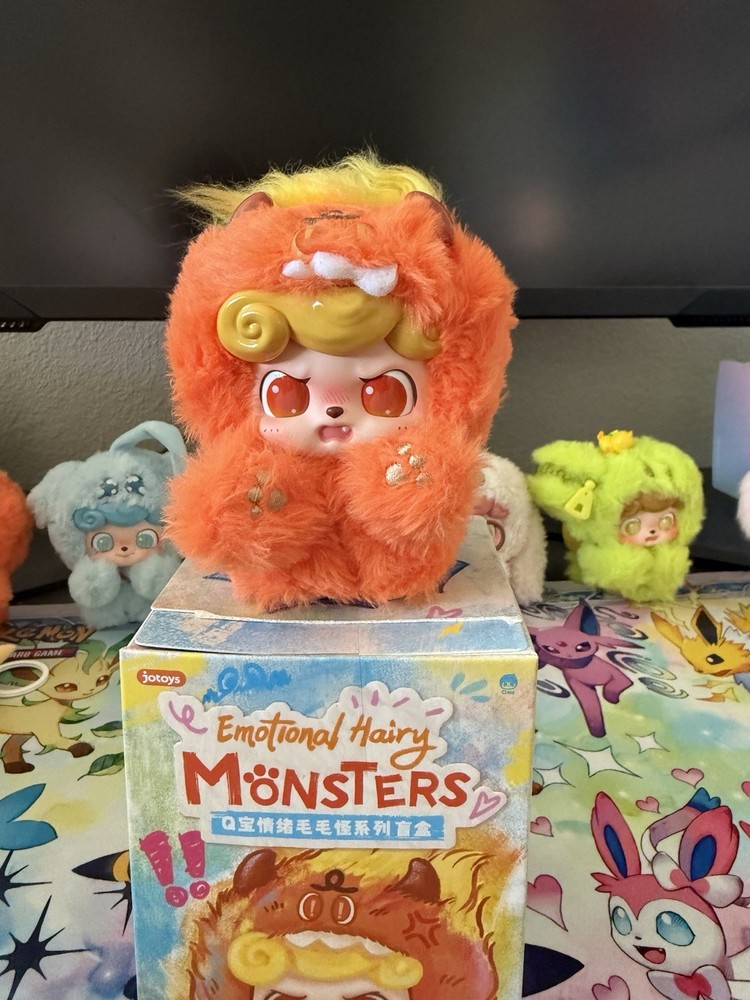 JOTOYS Q. Kid Emotional Hairy Monsters Series Plush Hang Tag Blind Box – Anger