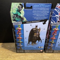 DC Multiverse John Stewart & Wally West Figures Click & Connect Ninja Batman