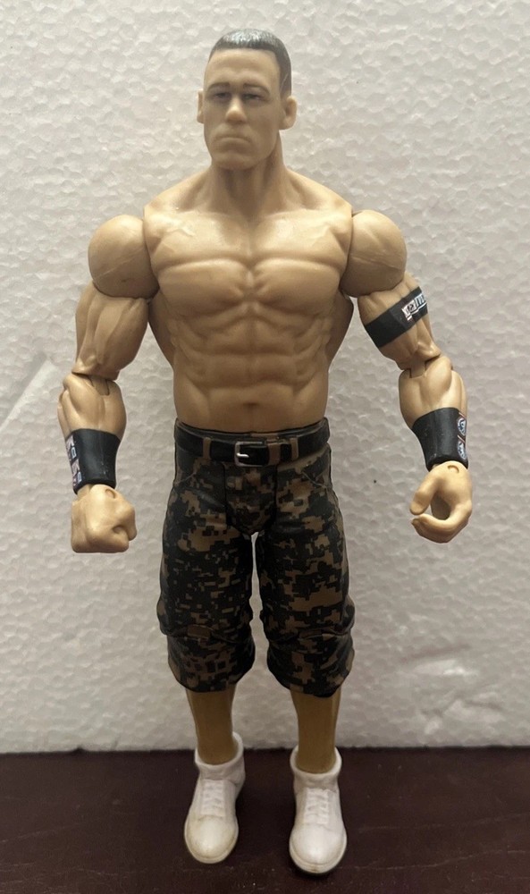 John Cena WWE Camo Wrestling Action Figure 2011 Mattel 6.5” Inches Tall