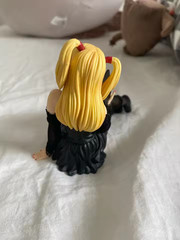 Death Note Misa Amane 10cm Sitting Figure Gothic Leather Dress PVC Model Gift