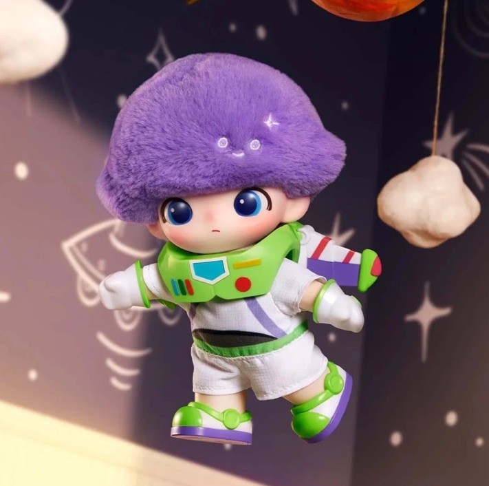 POP MART DIMOO WORLD × PIXAR Series Vinyl Plush Buzz Lightyear Figures Blind Box