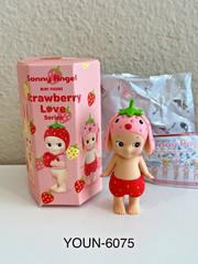 AUTHENTIC Sonny Angel Strawberry Love Series LOP EAR RABBIT -New (Opened) w/box