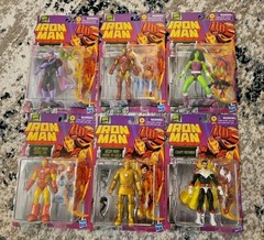Marvel Legends IRON MAN Retro Card She Hulk Whiplash Nefaria Set Of 6 SEALED