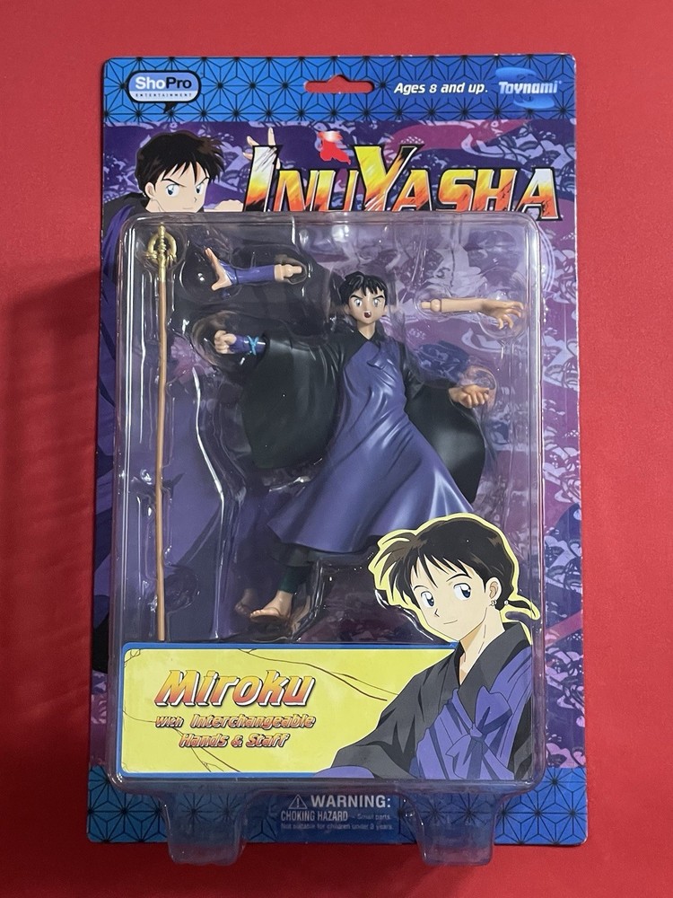 Toynami Inuyasha Miroku Figure w/ Interchangeable Hands & Staff Brand New!!