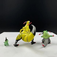 2-11CM Pokemon Axew Fraxure Haxorus Figures PVC Model Toy Collection Gift
