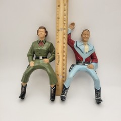 Vintage 1950s Hartland Plastics Roy Rogers Dale Evans Chief Thunderbird Figures