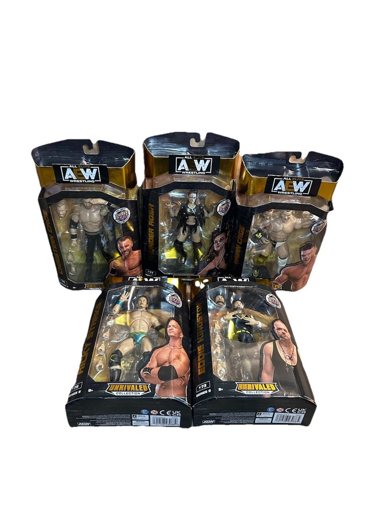 AEW Unrivaled Series 9 Lot Of 5 Figures Upper Deck Exclusive – No Hobbs