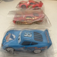 Lot Of 3 Disney Cars Bling Bling Dinoco Lightning McQueen Diecast 2/6 Box 1:55