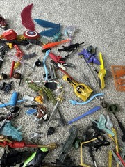 Power Rangers Batman Star Wars Marvel DC Other Parts Lot Weapons Accessories