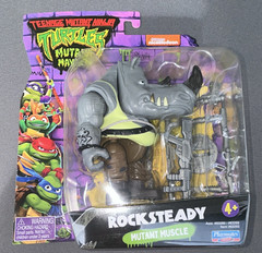 Playmates Toys TMNT Mutant Mayhem Rocksteady Action Figure 2023 New Free Shippin