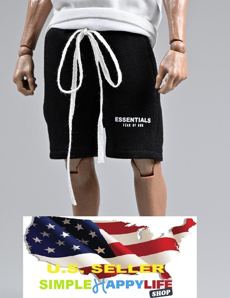 1/6 fashion Loose Crotch Sports Casual Shorts Black for 12″ figure Phicen ❶USA ❶