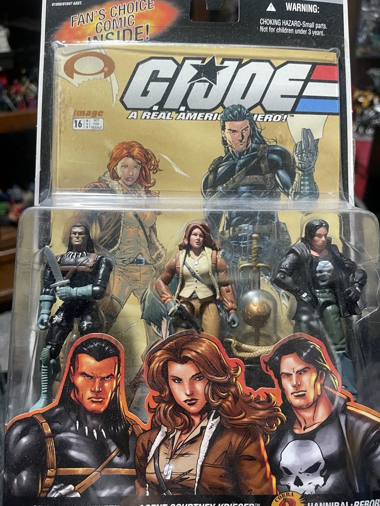 GI JOE COMIC 3 PACK SPIRIT IRON-KNIFE AGENT COURTNEY KRIEGER & HANNIBAL REBORN