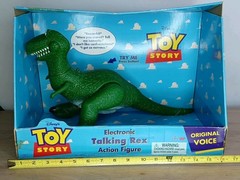 Disney TOY STORY Electronic Talking Rex 1996 Thinkway BOX Original Voice