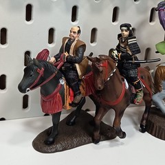 JAPANESE SAMURAI on Horse Uesugi Kenshin 2.5″ Mini Figure Diorama Toy Miniature