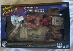 Transformers Street Fighter II x Optimus Prime Ryu vs Megatron M. Bison