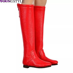 1/6 Flat Knee Boots Shoes For 12″ TBLeague PHICEN Hot Toys Female Figure Doll