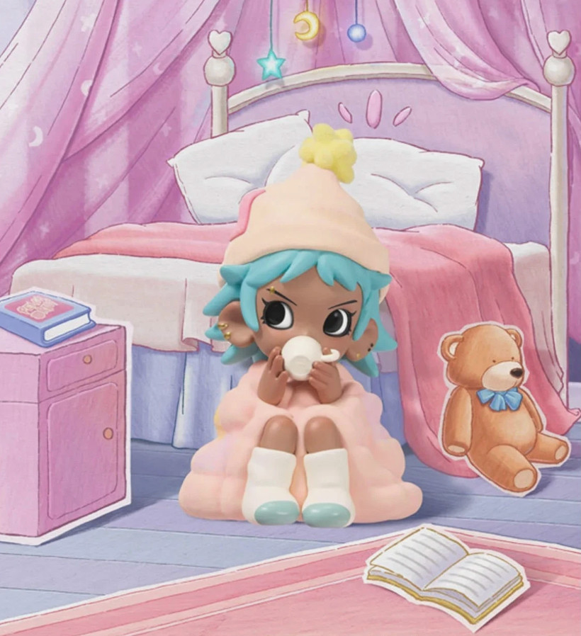 POP MART x Lil Peach Riot Sleepover Series Frankie-Coffee Confirmed Figure