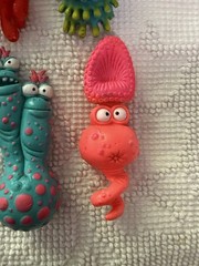 1988 World Of Wonder Germs Lot Of 4 Toys In Fair Condition