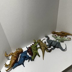 Lot Of 7 Dinosaurs = 6 Kid Galaxy Dinosaurs Poseable Action Figures 1 Unbranded