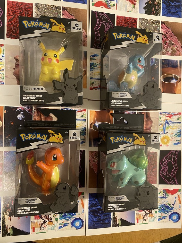 Pokémon – Iridescent Shine – Jazwares Series 1 Figures / Lot Of 4 Starter Set