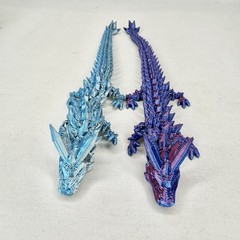 3D Printed Toy Dragons Articulated 8” Magnets Shiny Egg Kids Fun