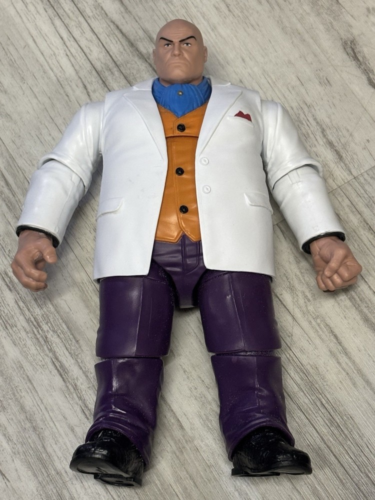 2 LOT Spider-man Animated Series Figure Toy KING PIN SHOCKER Marvel Excellent