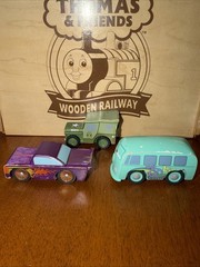 WOODEN DISNEY CARS PIXAR Wood FILMORE SARGE VW HIPPIE RAMONE Wooden