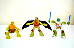 LOT 3 TMNT Ninja Turtles Viacom Action Collectables McDonald 2016 3″ Happy Meal