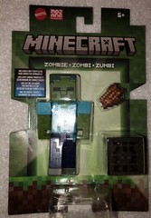 Minecraft Zombie Figure Includes Rotten Flesh And Monster Spawner Mattel/Mojang