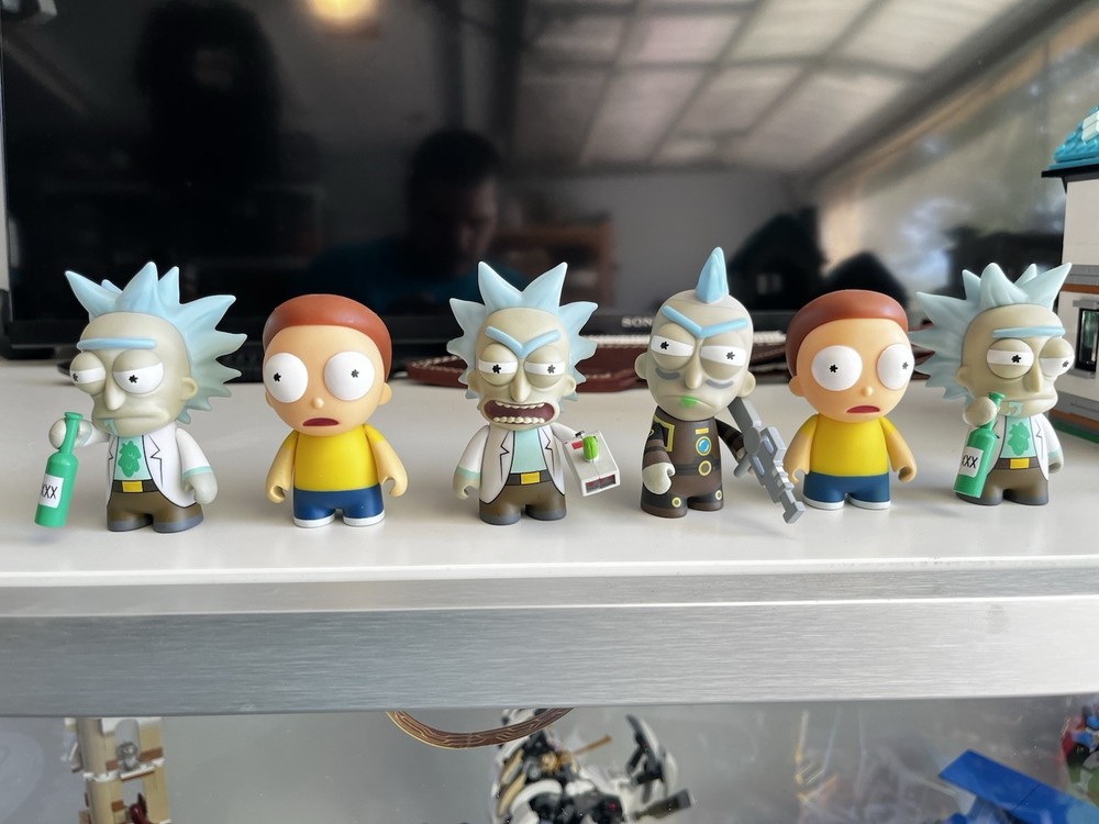 Kidrobot Adult Swim Rick and Morty vinyl 3” figures