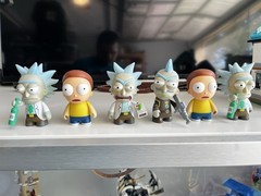 Kidrobot Adult Swim Rick and Morty vinyl 3” figures