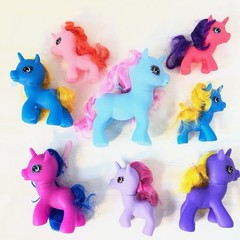 My Little Pony Unicorn Lot of 8 Various Sizes 1 – 5” , 3- 4” And 4 – 3”