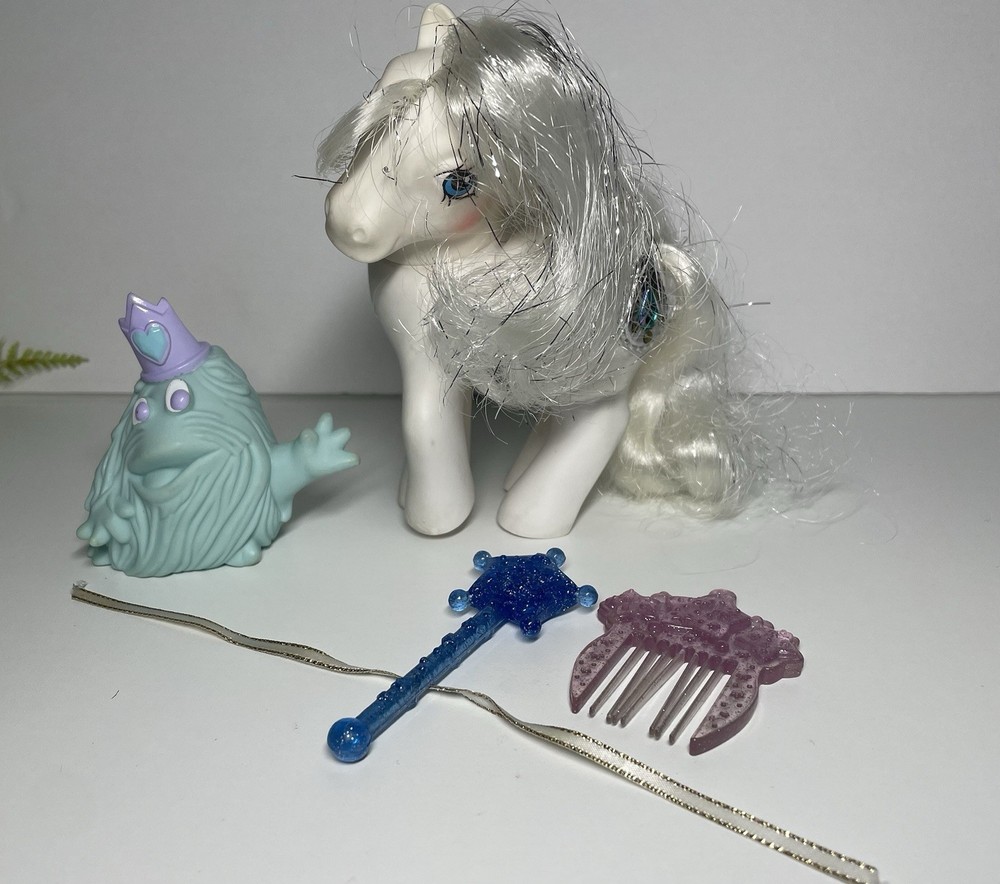 VTG 1980s G1 My Little Pony Princess Tiffany W/ Friendly Bushwoolie, Comb, Wand