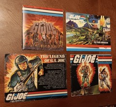 Vintage G.I. Joe yearly toy catalogs 1982-85 books and coloring book. Big lot