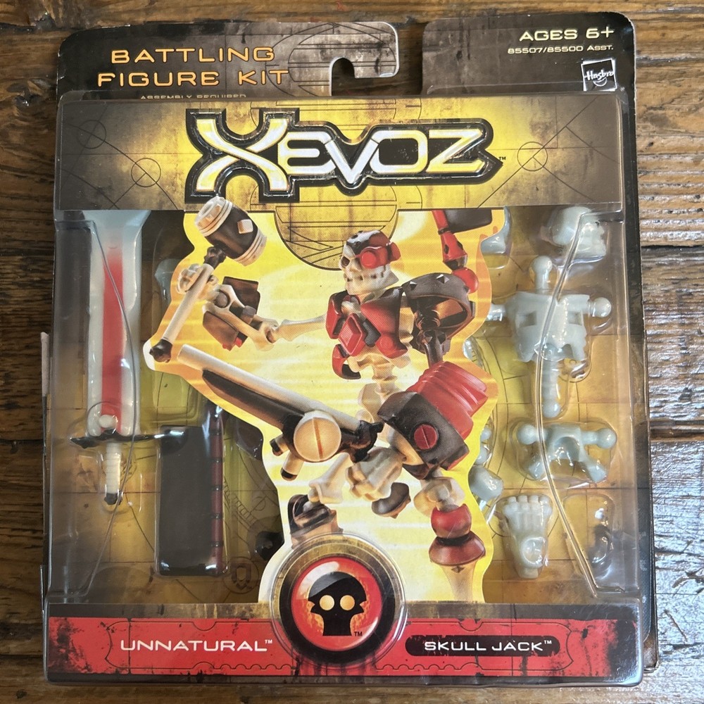NEW & SEALED! 2003 Hasbro Xevoz Unnatural Skull Rare Jack Figure *MISSING PIECE*