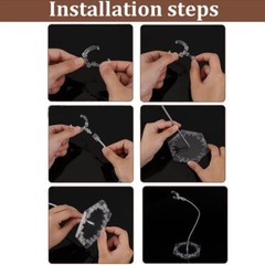 2Pcs Adjustable Action Figure Display Holder Base Doll Model Support Stand USA