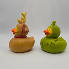 Dr. Seuss™ The Grinch & Max Rubber Duck 2pc Set Jeep Ducking FAST US Shipper