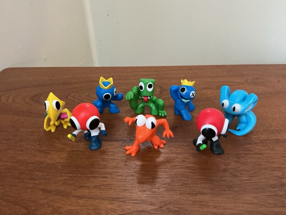 Lot Of 8 Rainbow Friends Phatmojo Pink Purple Blue Green Orange Red Scientist