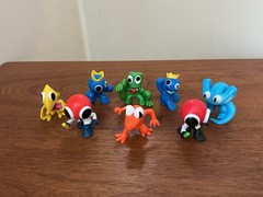 Lot Of 8 Rainbow Friends Phatmojo Pink Purple Blue Green Orange Red Scientist