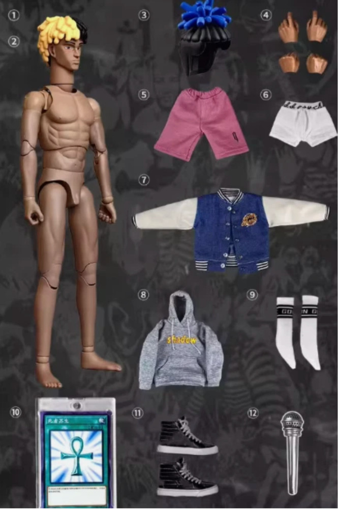 RIP XXXTENTACION RAP SAD! 12 Inch Action Figure Set 1/6 action 1/2 type Cactus