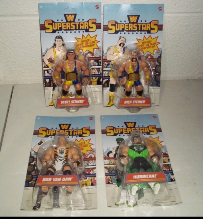 WWE SUPERSTARS SERIES 16 COMPLETE SET STEINER BROTHERS HURRICANE RVD MOC WWF