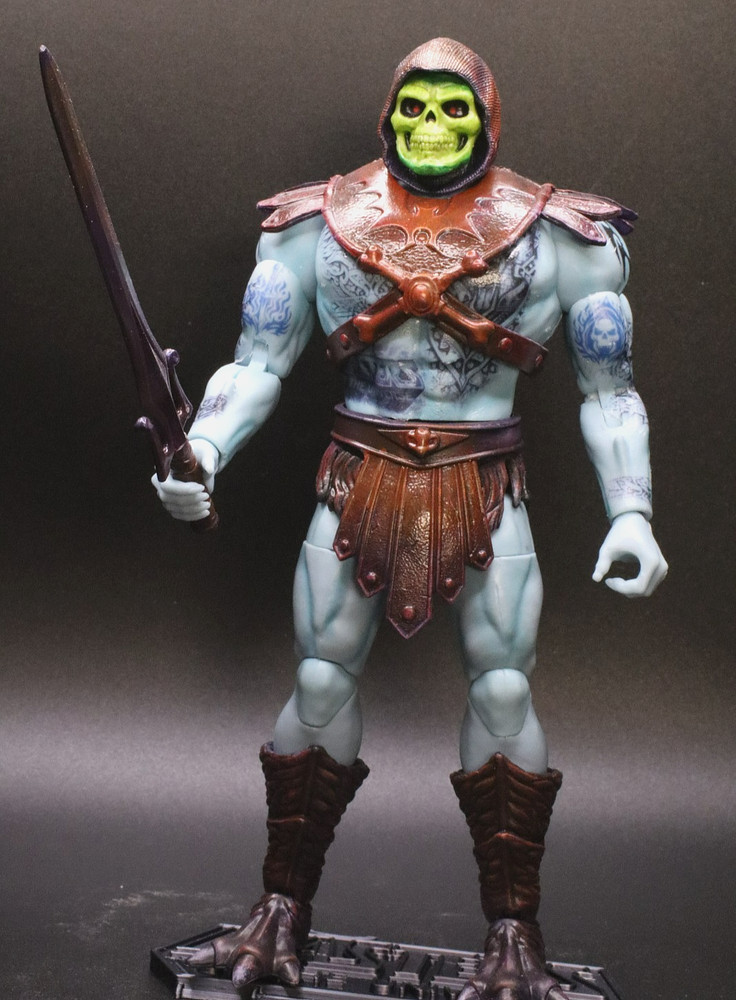 Custom MOTU-Inspired Action Figure – Screech Style, Tattooed Skeleton