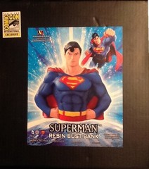SDCC 2013 DC Superman Resin Bust Bank MINT San Diego Comic Con