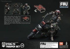EXCLSV* Acid Rain 1/18 3.75” STEALTH TROOPER MOTORCYCLE gi joe Action Figure SET