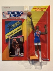 💥🏀 1992 DERRICK COLEMAN Starting Lineup, NJ Nets, NBA, Card & Poster 🏀💥