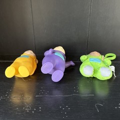 1998 Ragdoll Hasbro Teletubbies PVC 2 Figurines & Plush Finger Puppet Dipsy BK