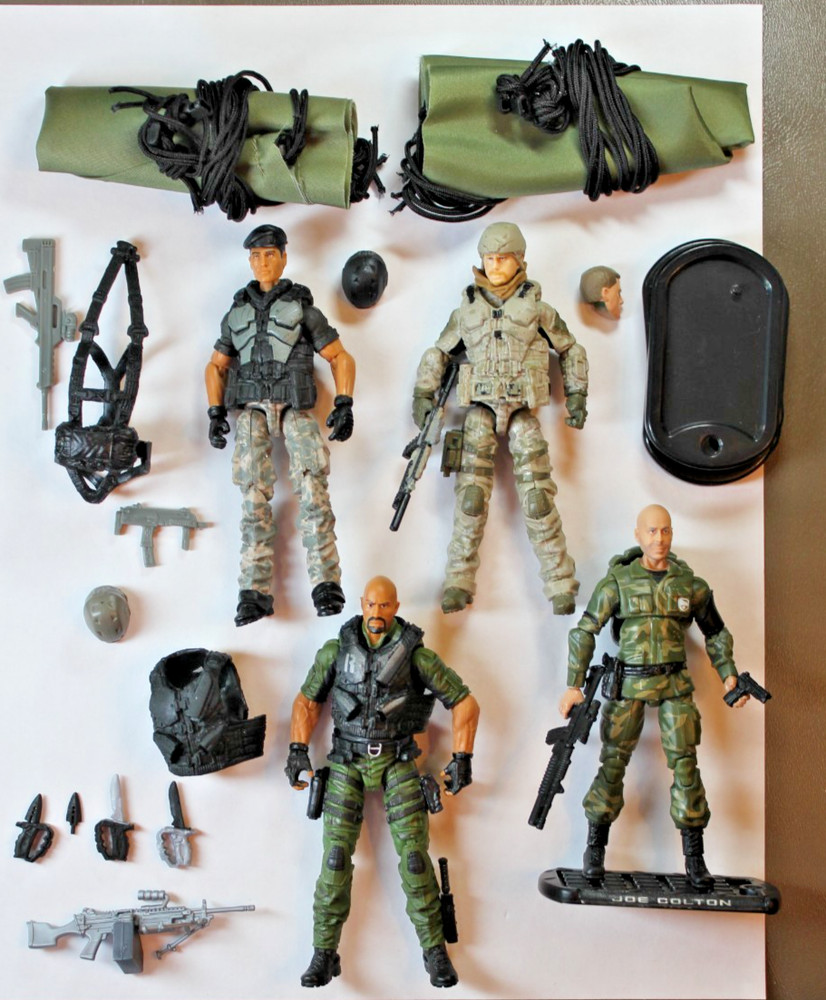 GI Joe ULTIMATE Retaliation ROC ROADBLOCK FLINT DUKE Customs lot 1:18 SOLD AS IS