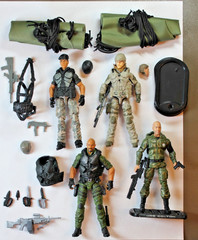 GI Joe ULTIMATE Retaliation ROC ROADBLOCK FLINT DUKE Customs lot 1:18 SOLD AS IS