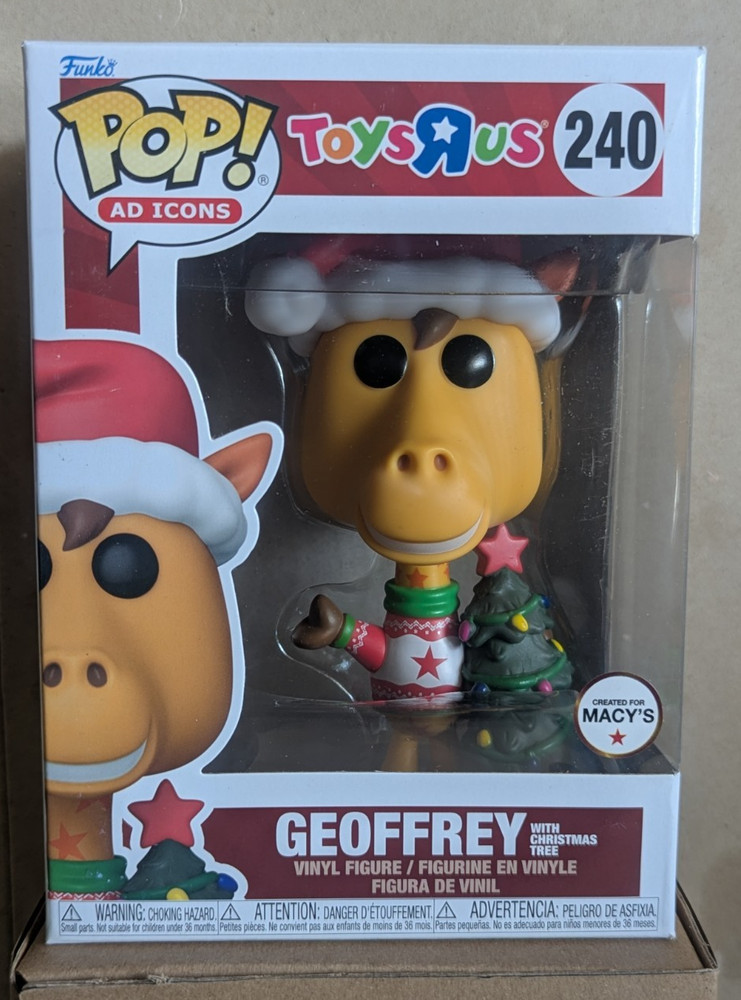 FUNKO POP AD ICONS TOYS R US: GEOFFREY #240 w/Christmas Tree (NEW) MACYS EXCL
