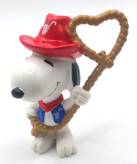 Whitman’s PEANUTS Valentine’s Day Cowboy Snoopy PVC Figure